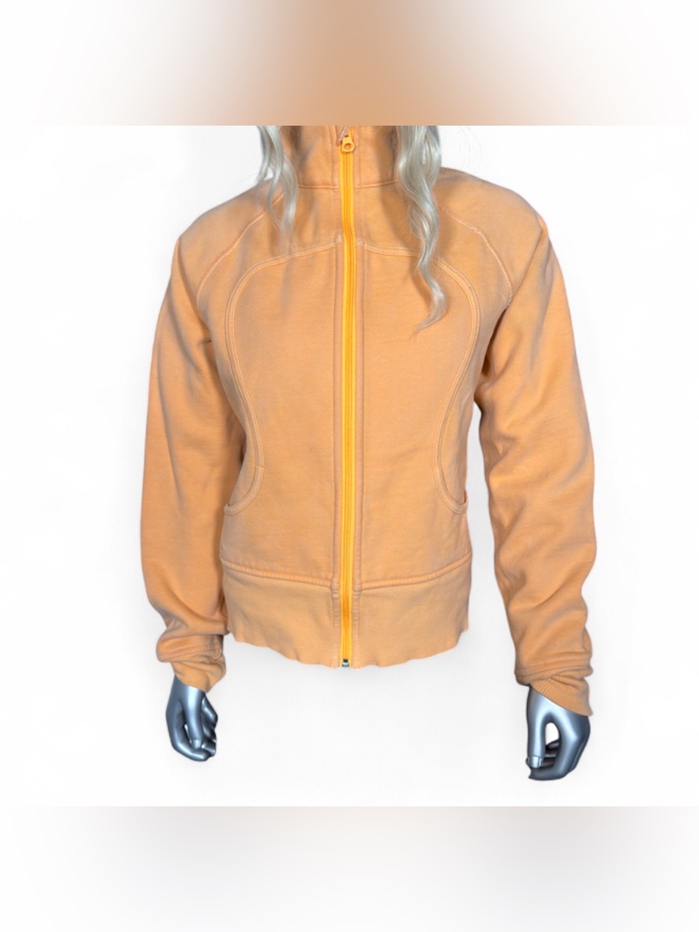 🍑 Vintage Lululemon Scuba Full Zip Hoodie Peach Women’s Size Large Size L (10)🍑